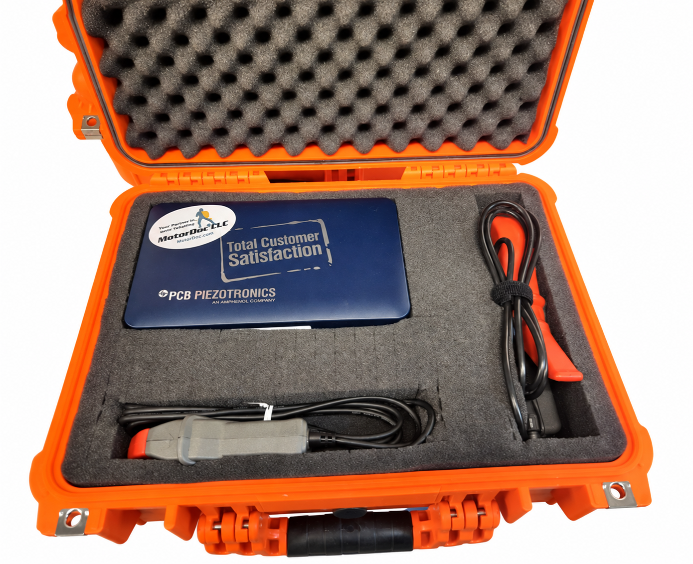 EMPOWER™ components and current clamps in an orange carrying case